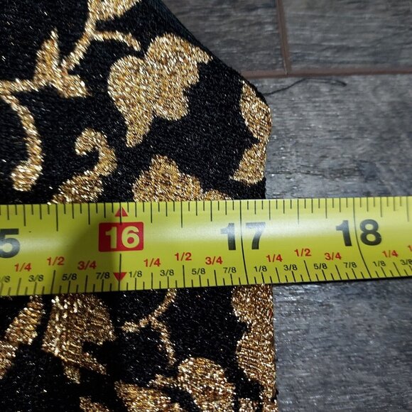 Gold Metallic Brocade Sleeveless Top 1960 Groovy Vintage Custom - Picture 4 of 10